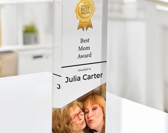 Personalized Best Mom Award – Custom Trophy for Mom, Best Mom Ever Award, Mom Gifts, Mother's Day Gift