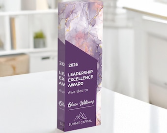 Custom Corporate Trophy | Personalized Recognition Award | Award Plaque