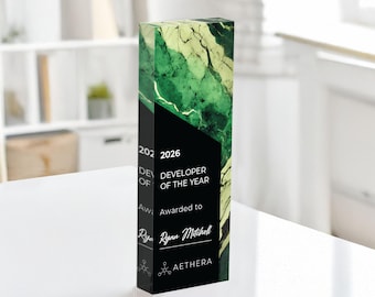 Custom Award Plaque | Personalized Recognition Trophy, Modern Design