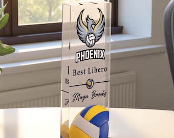 Custom Volleyball Award | MVP or Coach of the Year Plaque | Personalized Team Gift | Holiday Sports Trophy