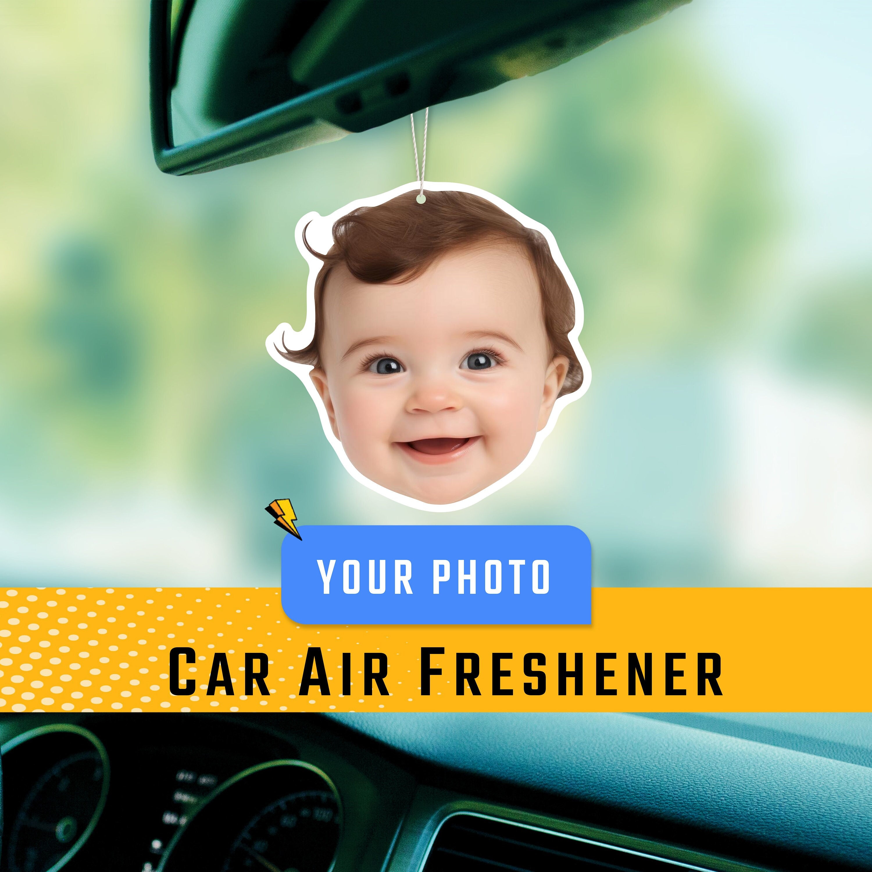 Elvis Unscented Hanging Car Air Freshener Freshie