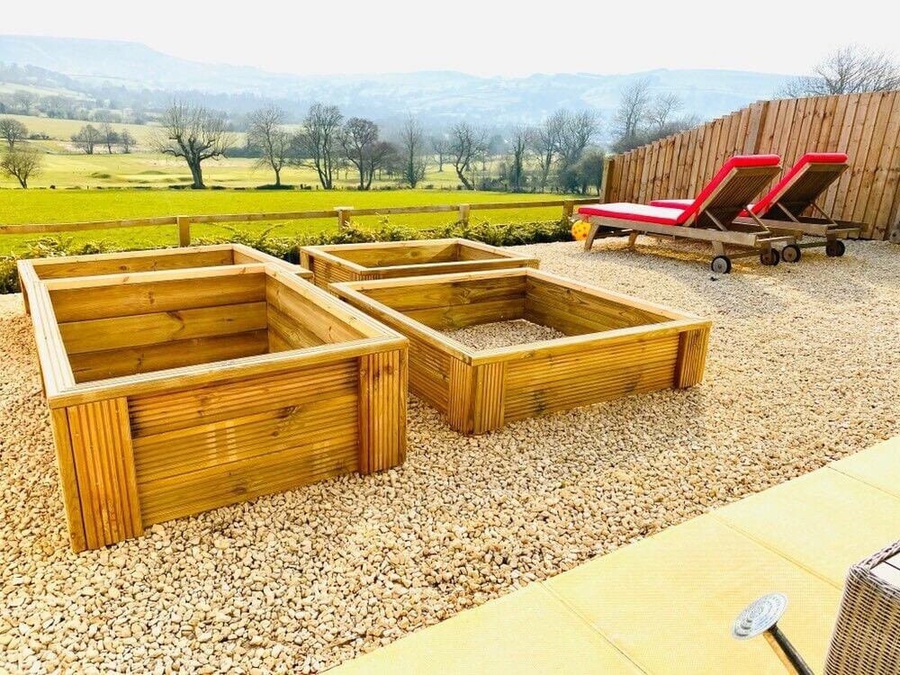 DELUXE RAISED BED vegetable garden planter tanalised decking Etsy