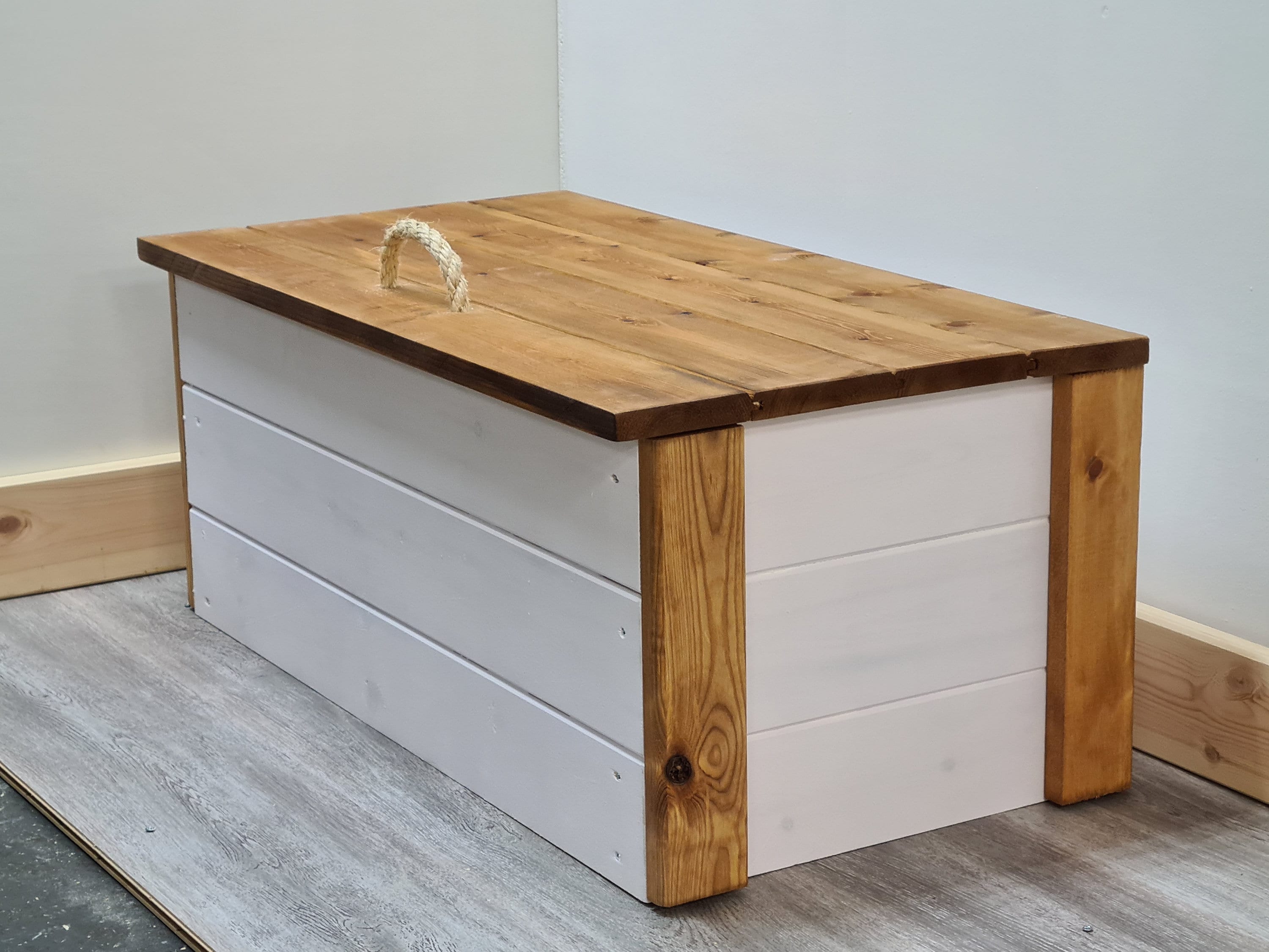 VINTAGE STORAGE Chest Ottoman Blanket Box Solid Wood Trunk Etsy UK