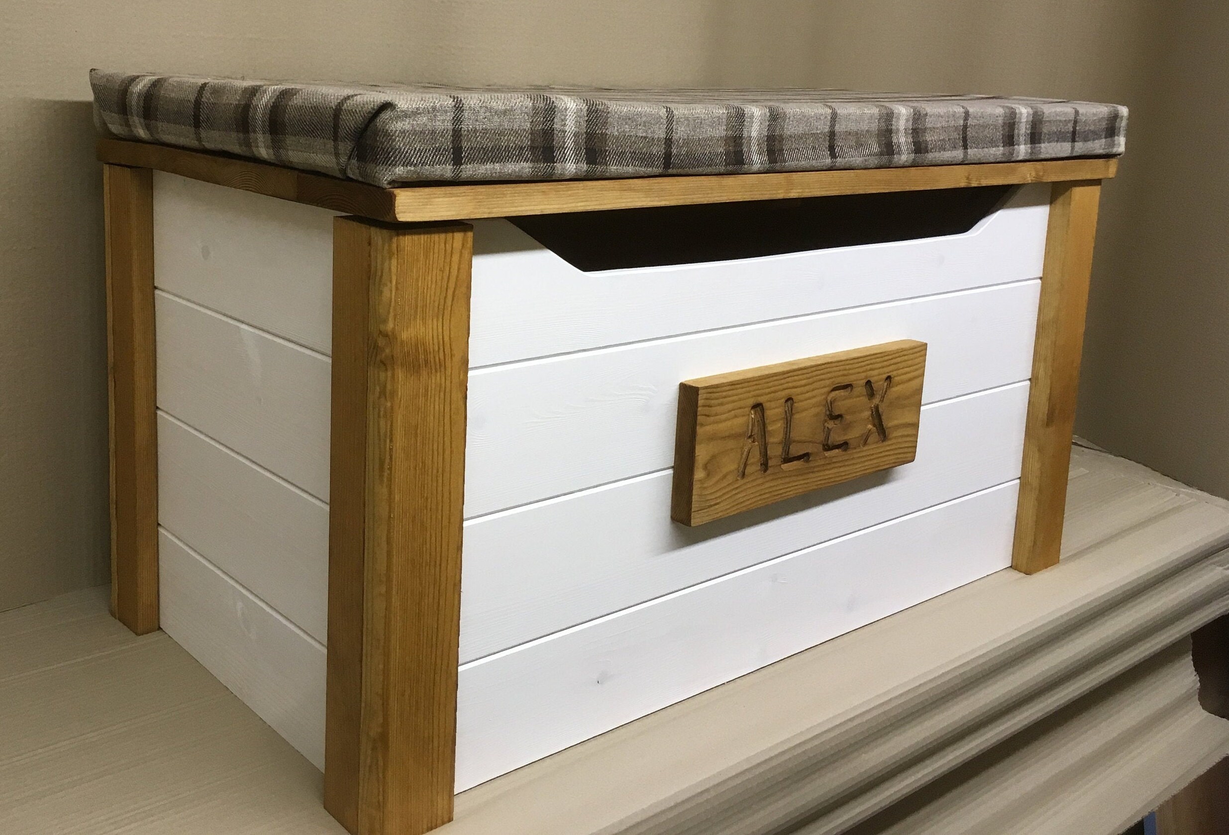 large toy box with seat