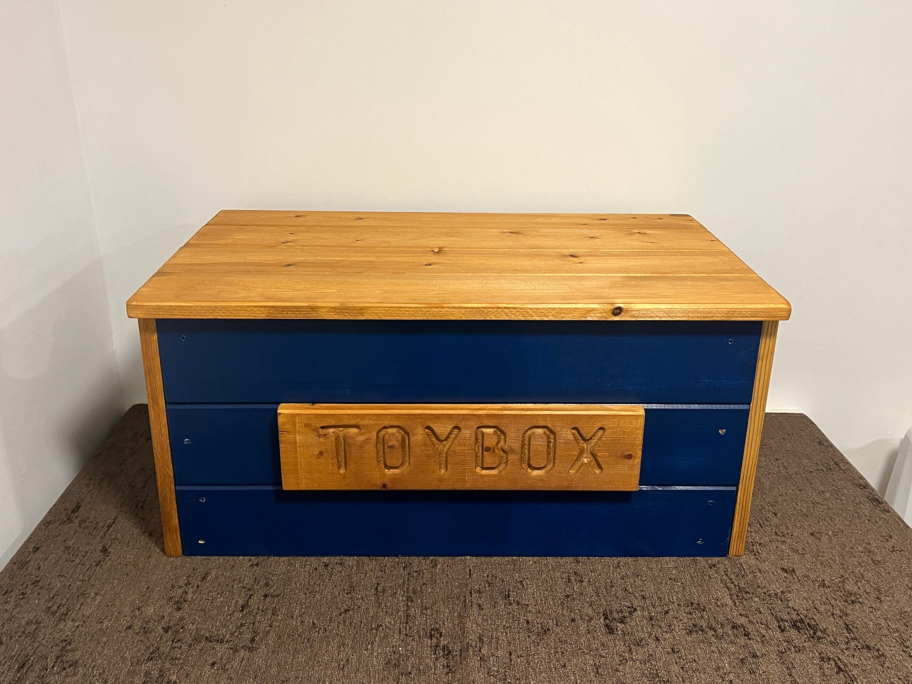 Navy Toy Boxes Etsy UK