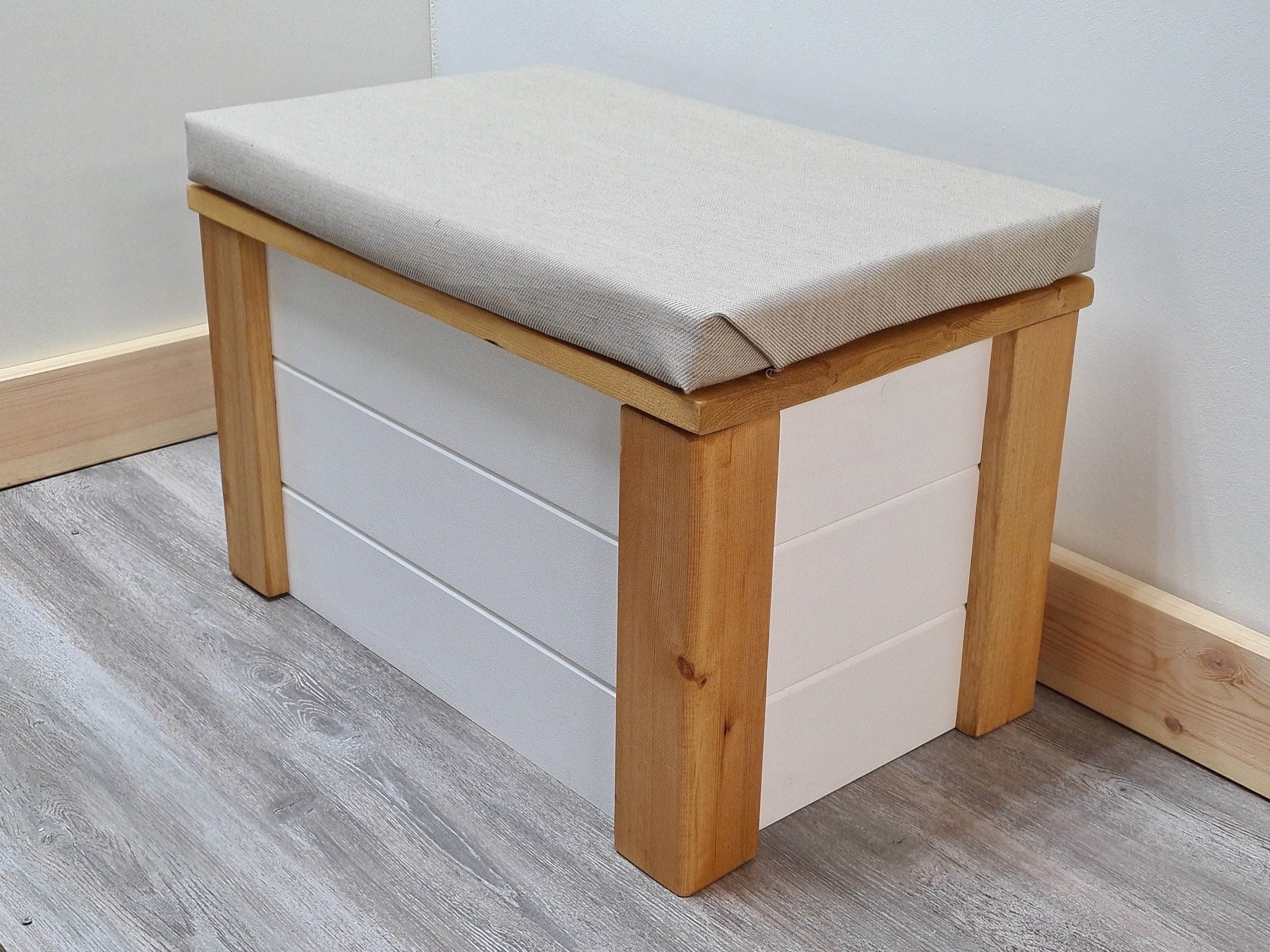 Storage Ottoman Blanket Box Solid Wooden Storage Chest Trunk Etsy UK