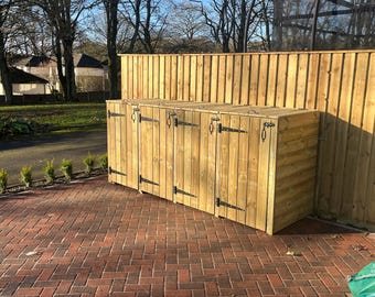 wheelie bin storage shed unit MESSAGE FOR QUOTE double triple quad recycling shelf