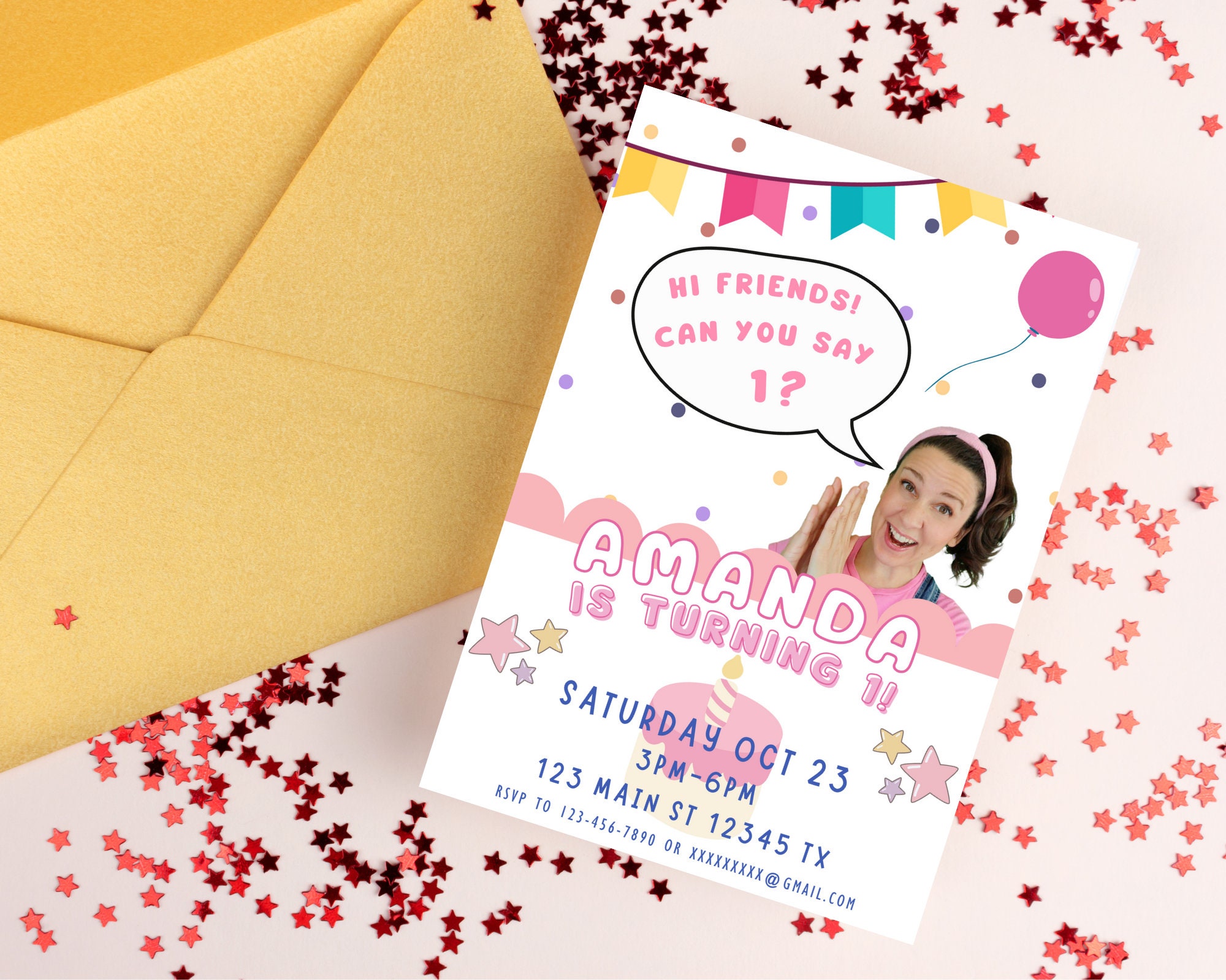 Ms. Rachel Invitation, Party Invitation Customizable Digital Party ...