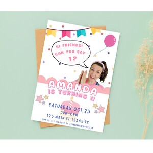 Ms. Rachel Invitation, Party Invitation Customizable Digital Party ...
