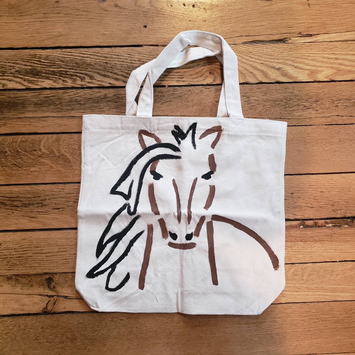 Horse Reusable Tote Bag Etsy