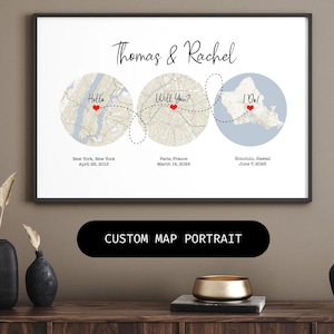 Bonjour, Will You, I Do portrait de carte, cadeau d'anniversaire de 1 an, cadeau d'anniversaire de mariage, portrait de carte, cadeau pour les couples, impression de carte de couple