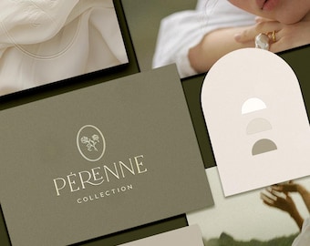 May include: A green and white logo for a brand called "PERENNE COLLECTION" featuring a stylized floral design. The logo is displayed on a green background.