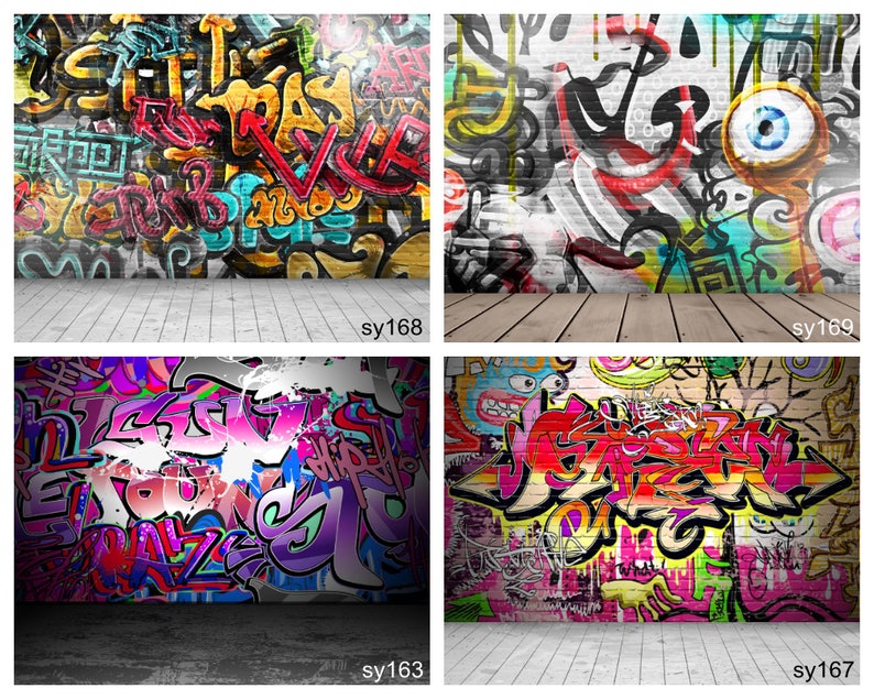 Graffiti Backdrop Print Floor Mat