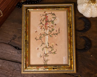 Fine Art Print "Honey Dew Sword" in Vintage Frame