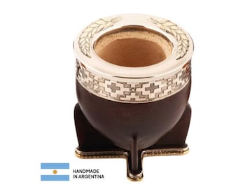 Mate Imperial Cincelado Alpaca Calabaza. - Etsy