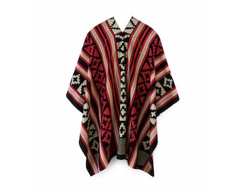 Poncho Gaucho Authentically handloomed in Argentina | 100% Sheep Wool | Unisex Cape