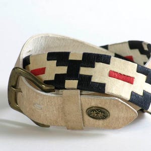 Gaucho Polo Belt | Embroidered | Argentinian Leather Belt Unisex | TEHUELCHE