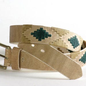Gaucho Polo Belt | Embroidered | Argentinian Leather Belt Unisex | RANQUEL