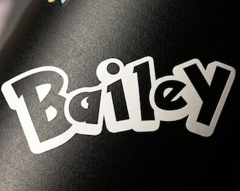 Custom Name Vinyl Decal in Pokemon Style Font - Personalized Car Window Sticker - Custom Truck Bumper Sticker, Anime Name Graphic