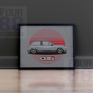 Vauxhall Nova GSI Print - Photograph - Art work - Display on wall, office, garage