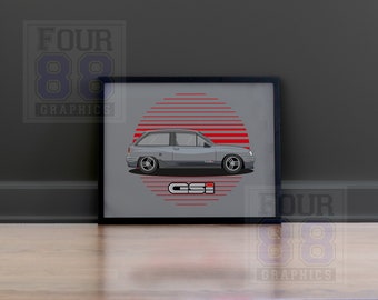 Vauxhall Nova GSI Print - Photograph - Art work - Display on wall, office, garage