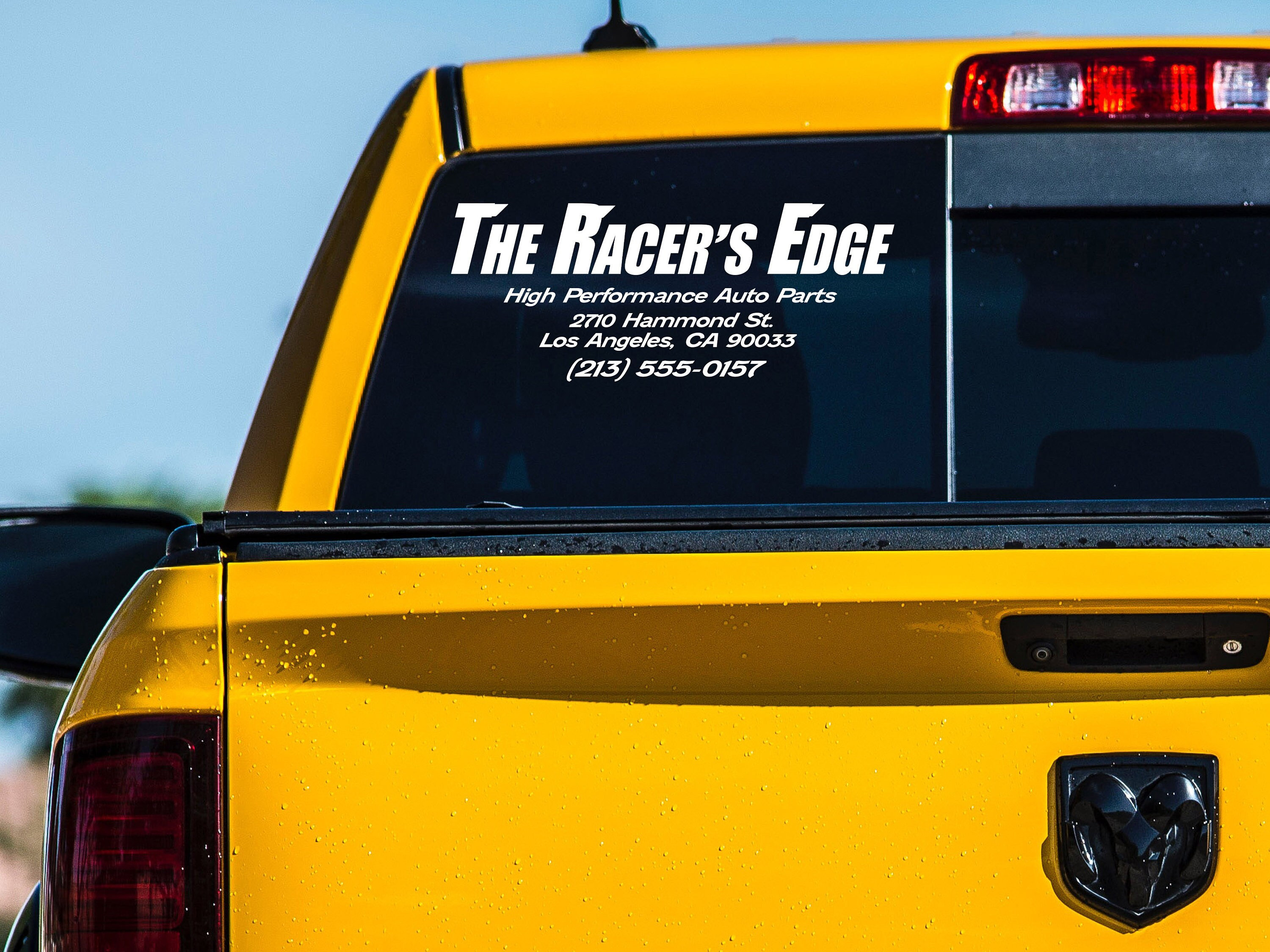 The Racer's Edge Vinyl Decal Sticker