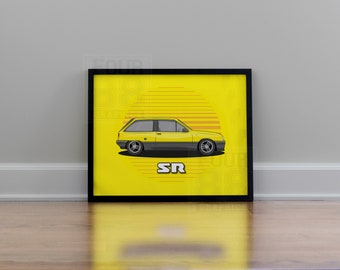Vauxhall Nova SR Print - Photograph - Art work - Display on wall, office, garage