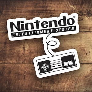 Adesivo recortado para NES Nintendo Entertainment System - decalque de vinil à prova d&#39;água permanente com corte de contorno, presente personalizado, adesivos legais e exclusivos