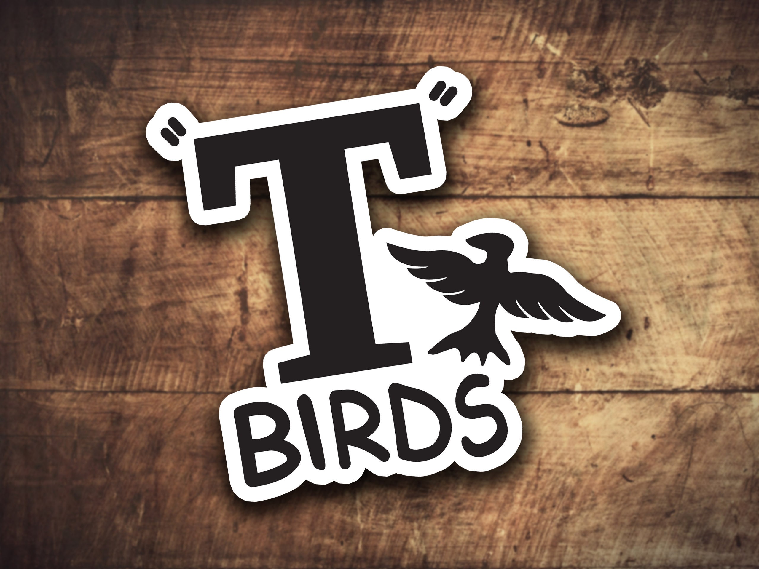 Grease T Bird Die Cut Sticker Outline Cut Permanent Waterproof Vinyl