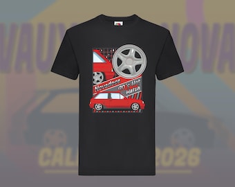 Camiseta gráfica Vauxhall Nova de los 90 con hatchback deportivo