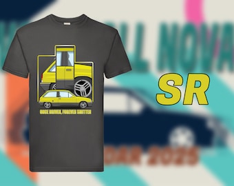 Camiseta gráfica amarilla Vauxhall Nova SR