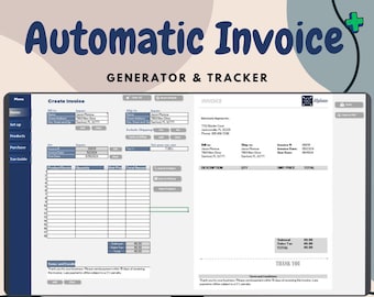 Advance Invoice Generator, Invoice template & tracker | Invoice Manager | Excel
