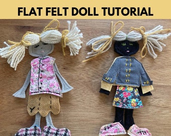 flat felt dolls