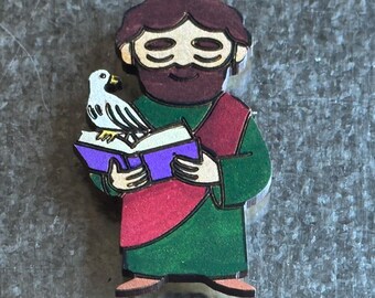 St. John the Evangelist Magnet – Cartoon Style, Religious Gift