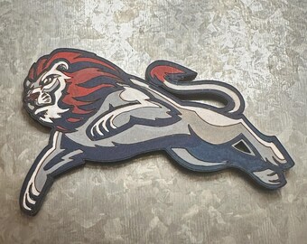 Iggy! LMU Lion Magnet, Hand-Painted Wood, Vintage Mascot