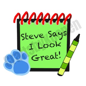 Blues Clues PNG, Steve from Blues Clues, Sublimation image, Digital Download, Nick Jr, Blue’s Clues, Handy dandy notebook, printable image