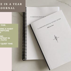 Chronological Bible Study Journal | Bible in a Year Workbook | SOAP Method Devotional Planner