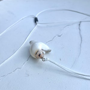 Macrame Necklace White Natural Shell Pendant Macrame Chain Boho Adjustable Jewelry For Her Him Simple Summer Accessories Jewelry