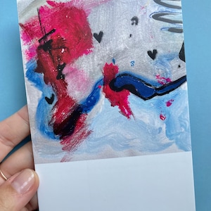 Postkarte HERZI Kunstdruck Digitaldruck Print Herz Abstrakt A6 Weihnachten Geburtstag Valentinstag Muttertag Grußkarte