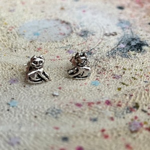 Stud Earrings KITTY Cat Earrings Silver 925 Small Sweet Gift Idea Girls Ladies For Her