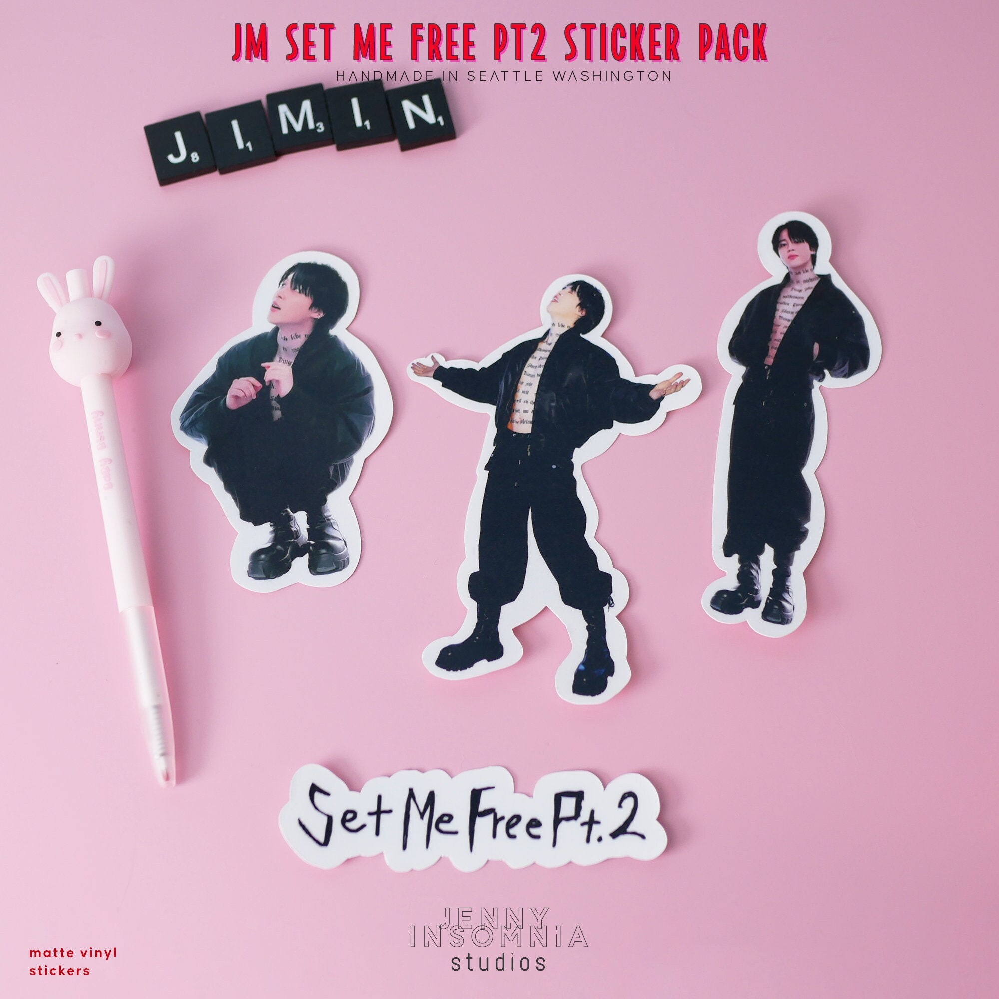 BTS 방탄소년단 Jimin Set Me Free Pt2 Sticker Pack Park Jimin FACE