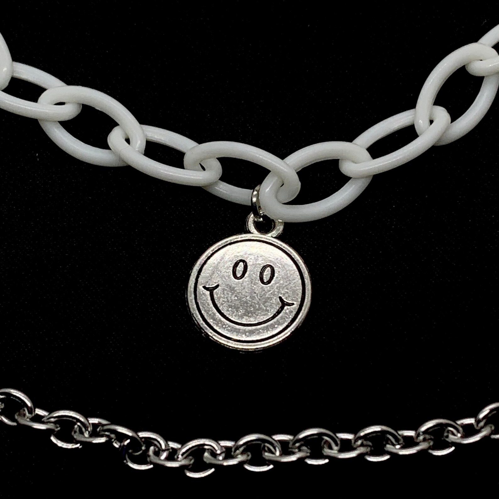 Smiley Face Jewelry Set Choker and Earrings Etsy