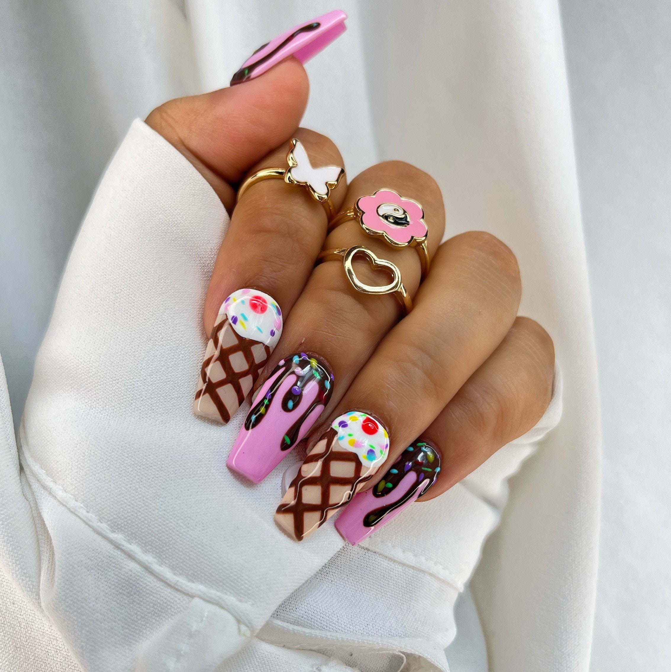 icecream nail design