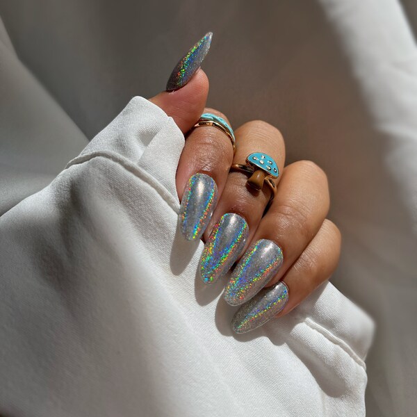 Holographic Press-on Nail set