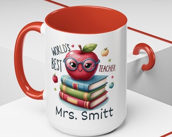 Teacher Appreciation Gift, Teacher Name Mug, Teacher Cup, Personalized Teacher Gift, Teacher Coffee Mug, Gift for Teacher,End of School Gift