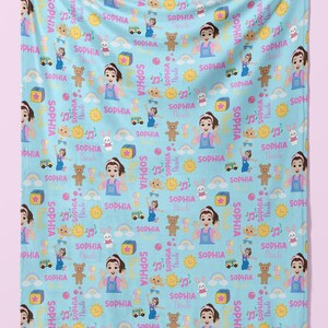 Ms. Rachel Custom Blanket Personalized Baby Blanket with Name Baby Shower Gift Toddler Birthday Present Kids Keepsake Gift Blanket Name image 5