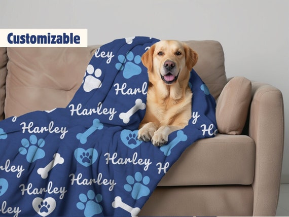 Blanket With Pet Name Dog Blanket Personalized Dog Blanket Pet Lover Gifts Custom Blanket Puppy Name Blanket Dog Name Blanket Etsy Canada