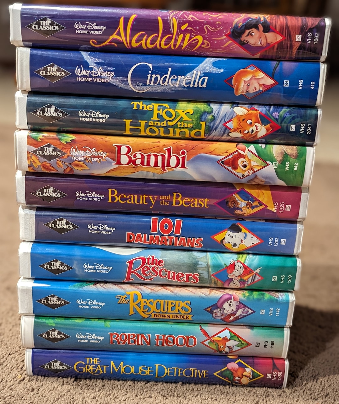 Classic VHS Disney Black Diamond Tapes, Clamshells Excellent Condition Collectable Classics Etsy