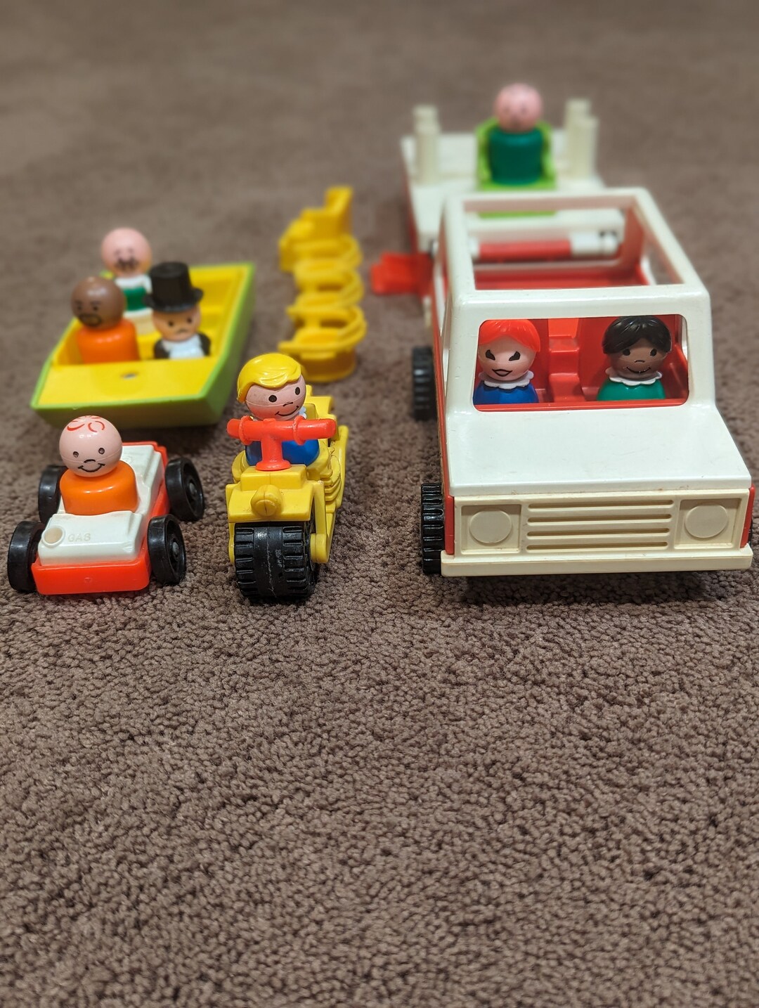 Vintage Fisher Price Camper Set, Set 991, 1980 Pop up Camper Set, Fisher Price Jeep With Camper