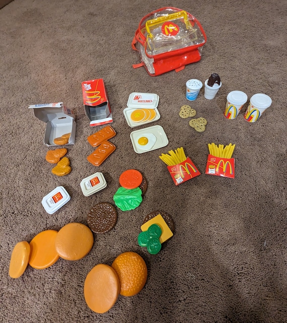 Vintage Mcdonald s Backpack Play Food Set 2001 Mcdonald s Pretend